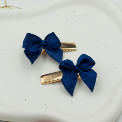 Small hairclip gold blue - set