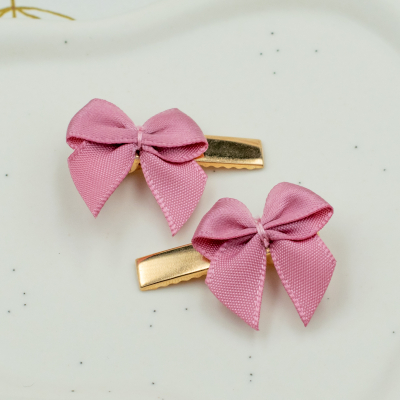 Small hairclip gold pink - set