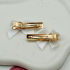 Small hairclip gold white - set