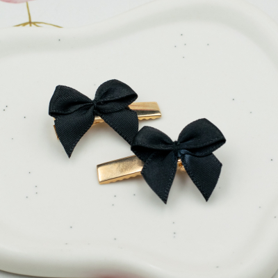 Small hairclip gold black - set