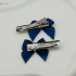 Small hairclip silver blue - set