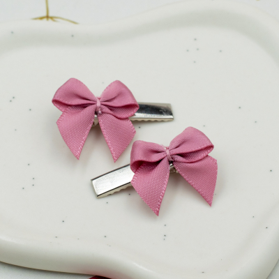 Small hairclip silver pink - set